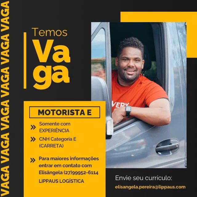 LIPPAUS LOGÍSTICA CONTRATA MOTORISTA CARRETEIRO