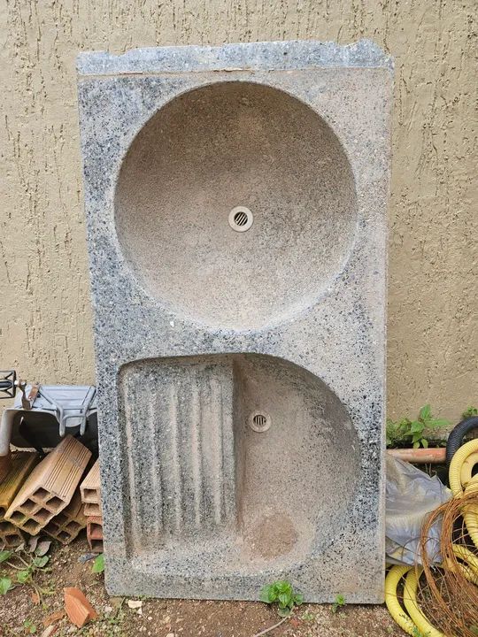 Tanque de lavanderia de concreto