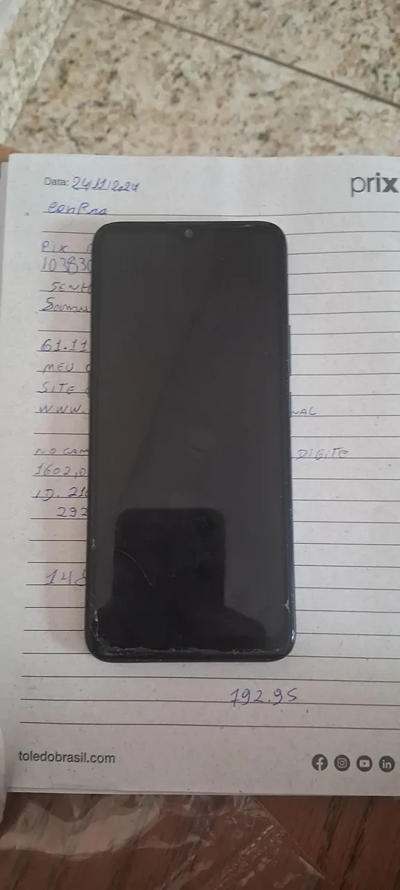 Celular moto g 7 todo funcionando com capinha e tudo