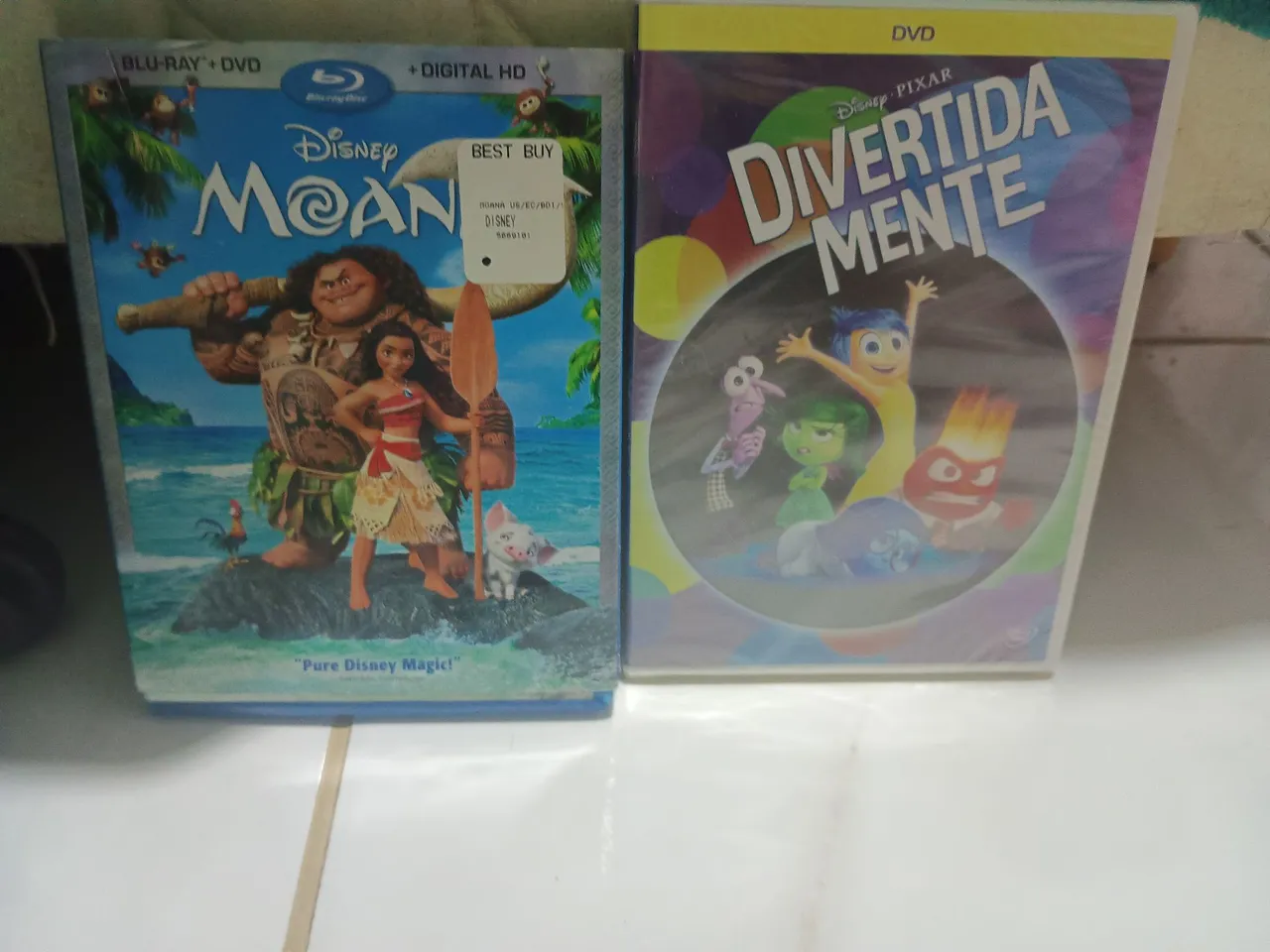 DVDs Disney Moana e Divertida Mente