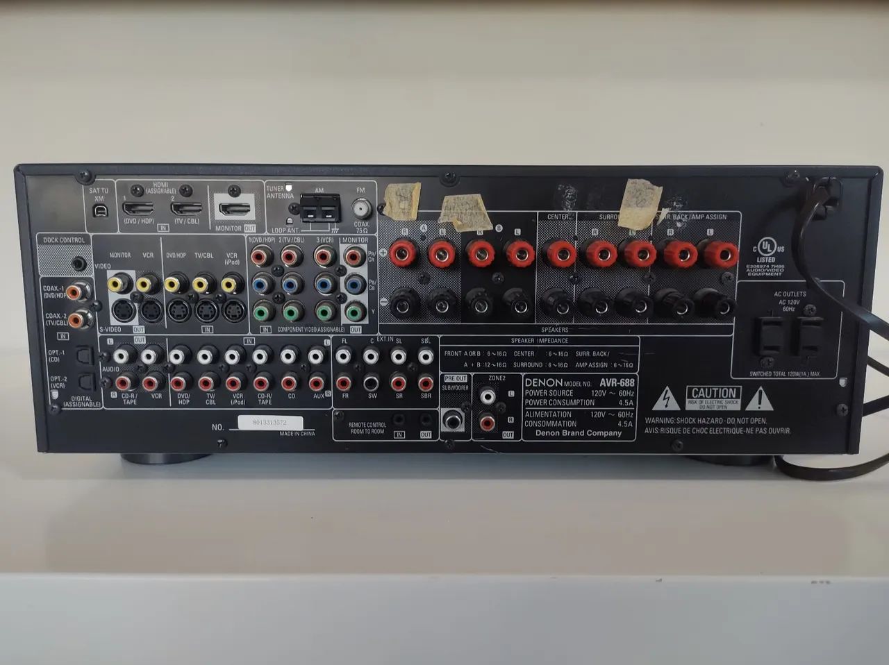 Receiver Denon avr-688 com 5.1 canais - Foto 5