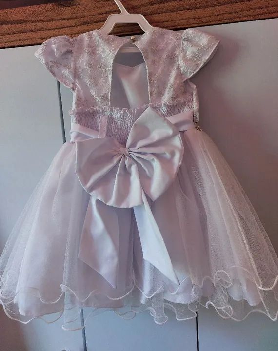 Vestido festa infantil branco - Foto 2