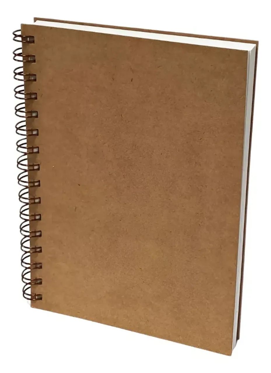 Caderno A4 Capa Dura S/pauta Liso Wire-o 125 Folhas Premium - Foto 2