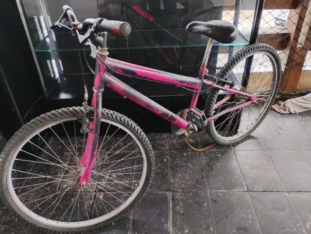 26 Rosa Bicicleta Aro 26 Rosa - Adulto - Para Reforma - R$ 130 - Ciclismo ...