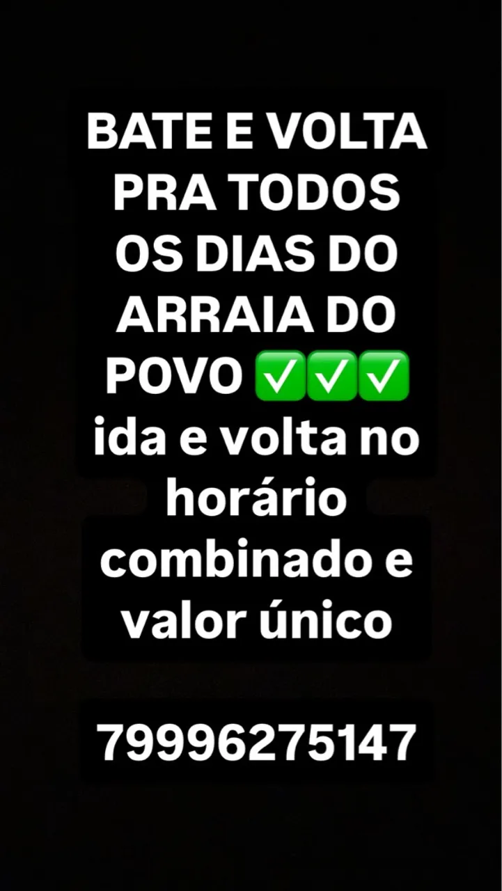 TRANSPORTE PRO ARRAIA DO POVO