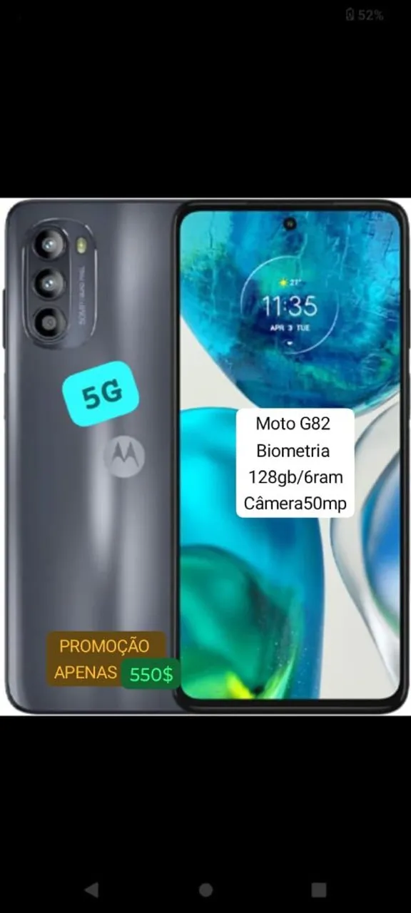 Motorola g82 128gb biometria tudo funcionando