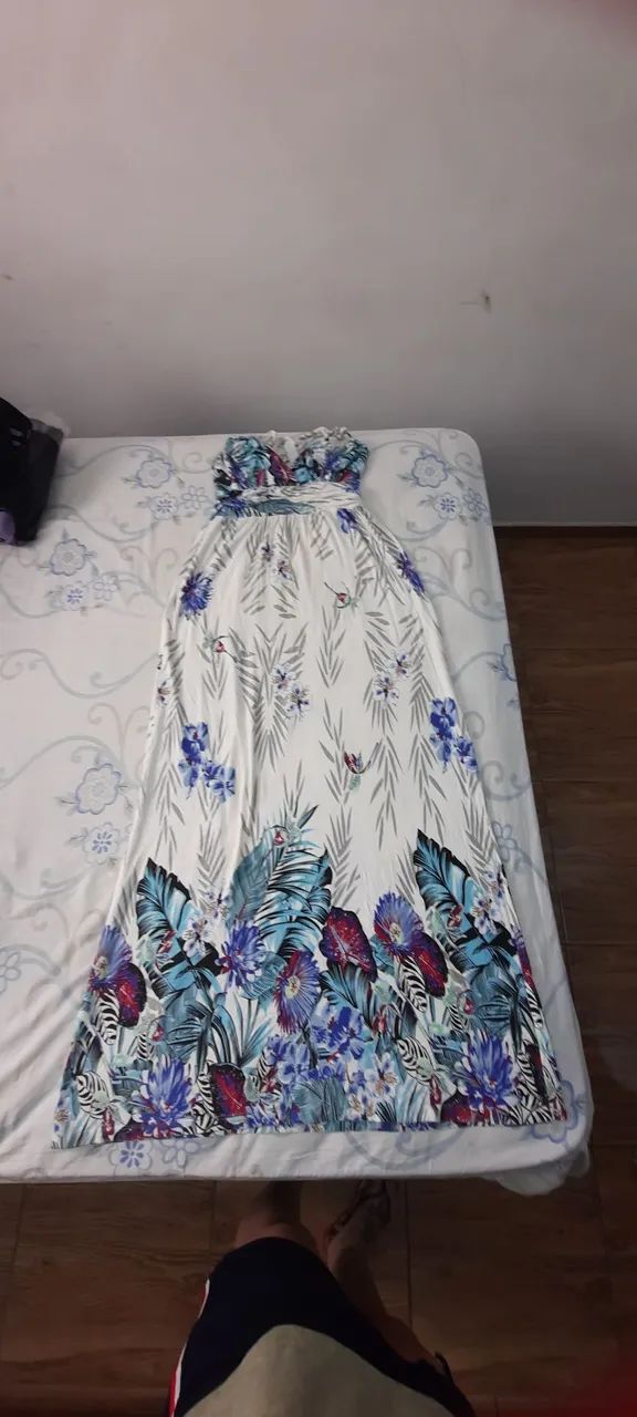 Vestido Longo de tecido floral  - Foto 4