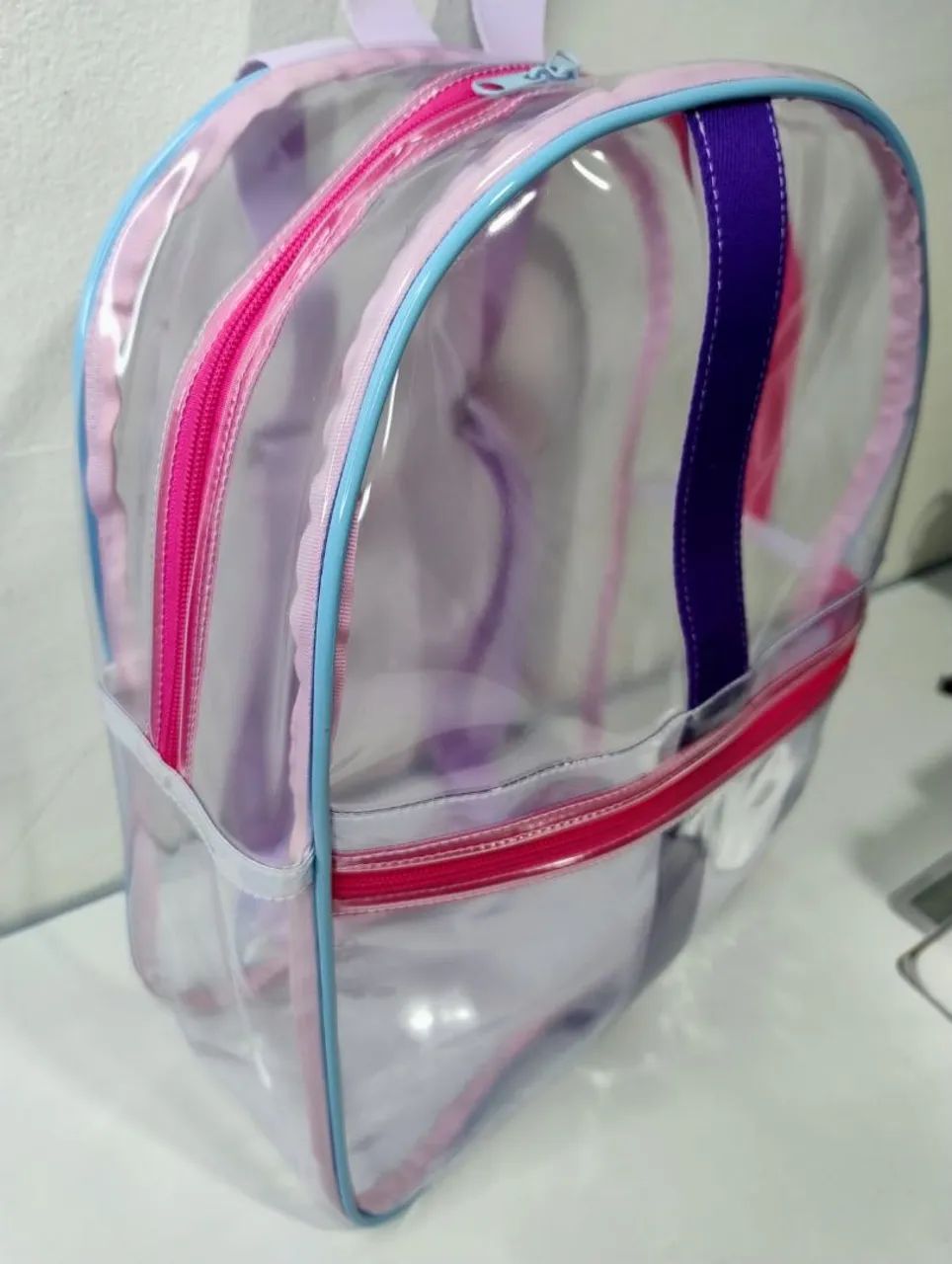 Mochila Transparente Colorida - Foto 3