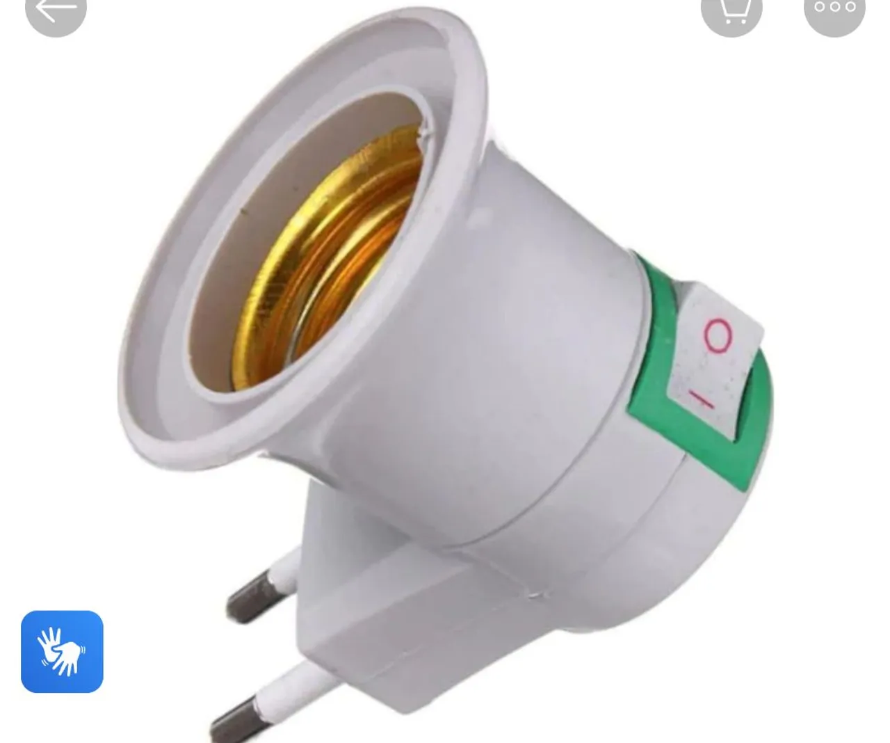 Adaptador de tomada para lâmpada com interruptor