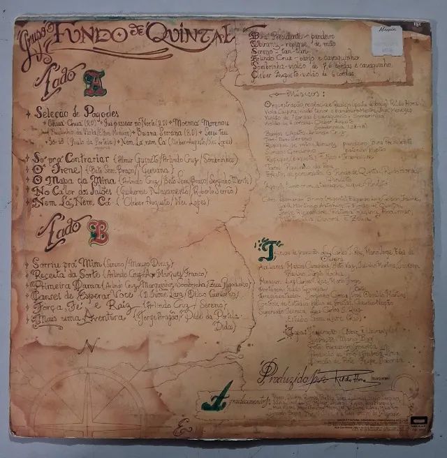 Lp Fundo De Quintal - O Mapa Da Mina - 1986  - Foto 2