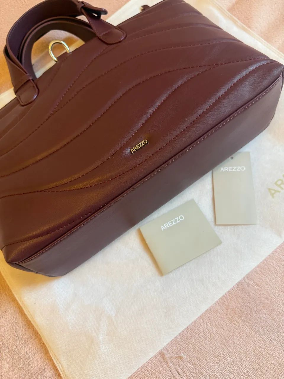 Bolsa Arezzo Bordô NOVA com  bag , card e sacola  - Foto 3