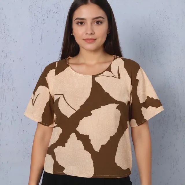 40_Blusa estampada Viva / Tam 42