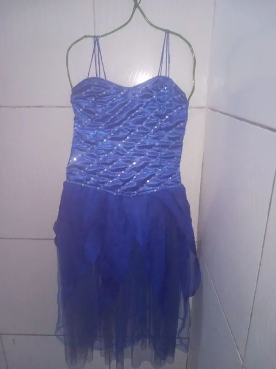 Vestidode Carnaval Azul Feminino M  - Foto 5