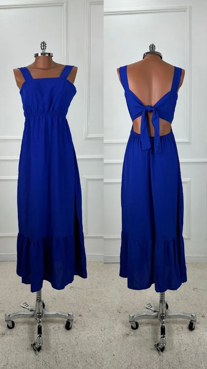 Vestido longo de viscolinho premium