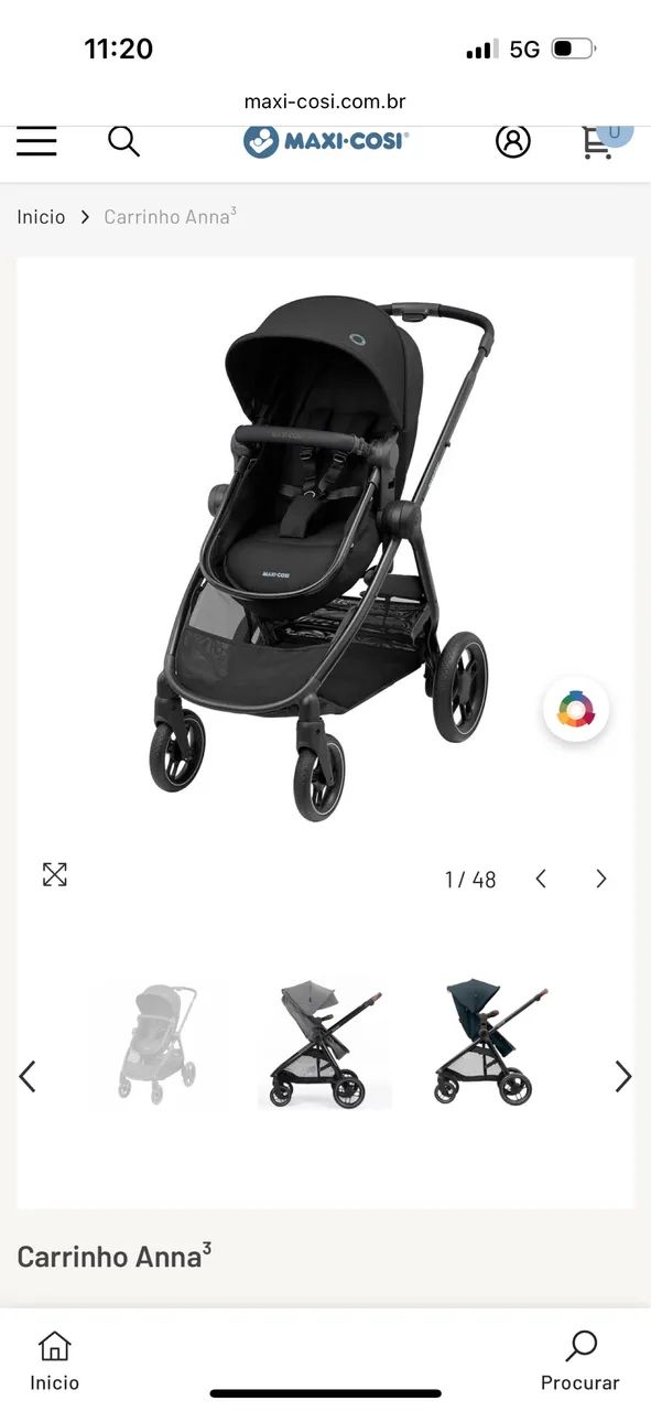 Carrinho Maxi cosi Anna 3 com bebê conforto - Foto 2