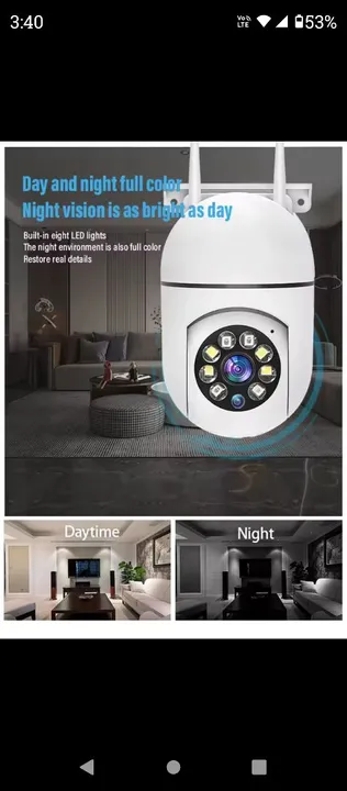 Câmera de Segurança Wi-Fi Full HD 1080P com Visão Noturna