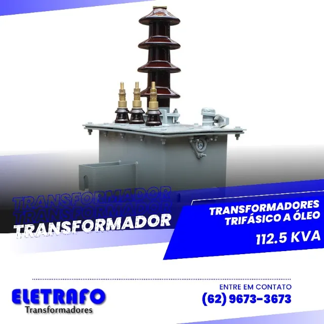 Transformador Trifásico a Óleo - 112,5 kVA Máxima Capacidade e Robustez