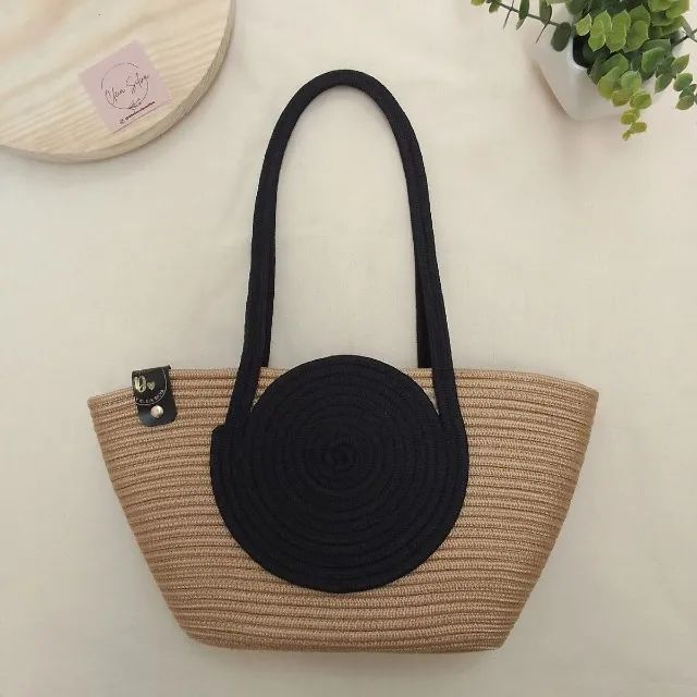 Bolsa de praia de corda naútica