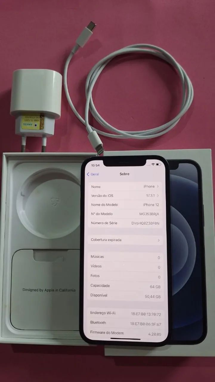 Iphone 12 64GB preto com caixa, original  - Foto 4
