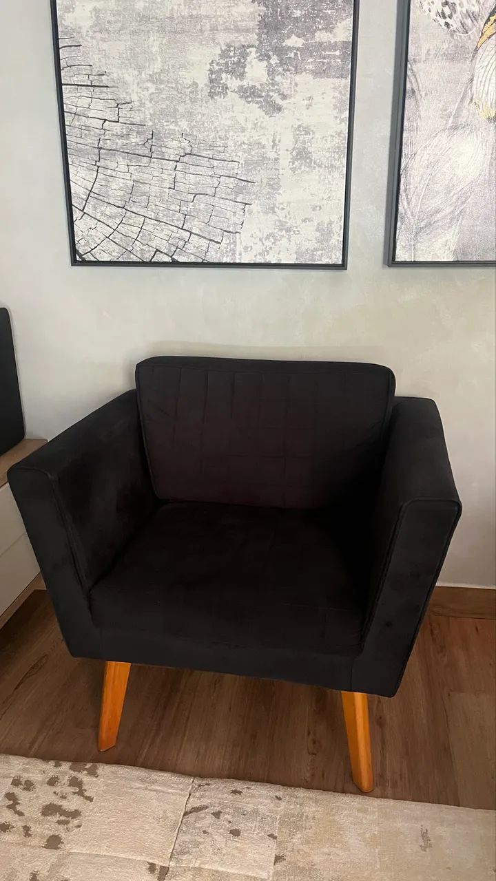 Poltrona fixa preta  - Foto 3