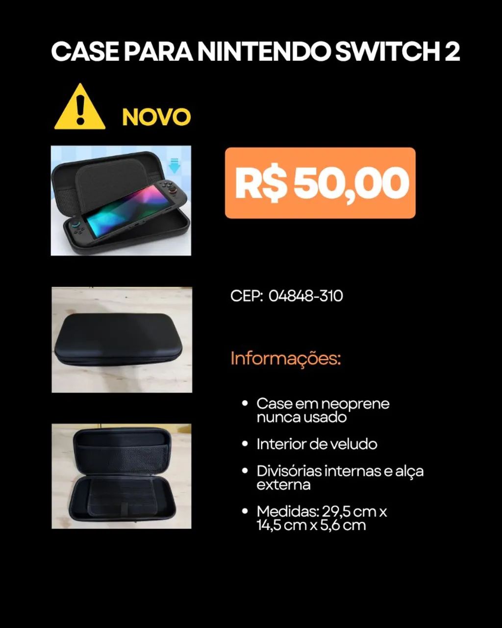 Case para Nintendo Switch 2 - Novo 