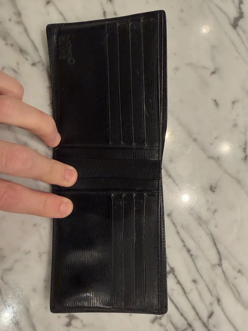 Carteira Montblanc em couro preto, modelo bifold, ORIGINAL! - Foto 3