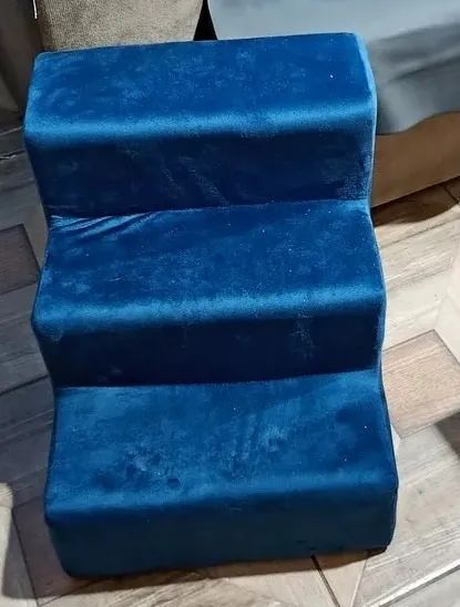 Escadinha PET c/ Degraus Estofada em Veludo p/ Cães e Gatos