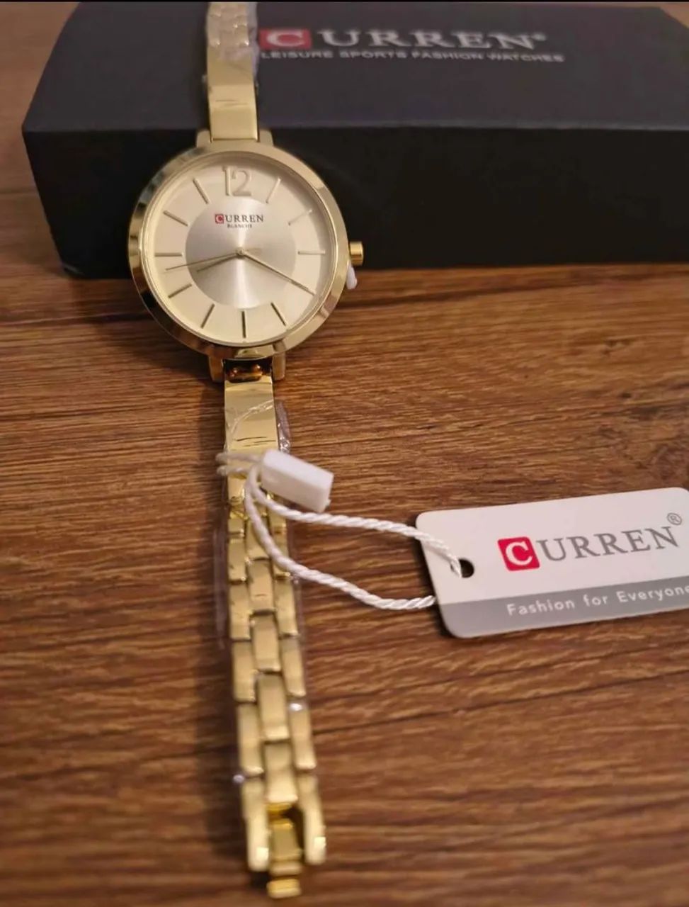Relógio feminino Curren dourado elegante - Foto 2
