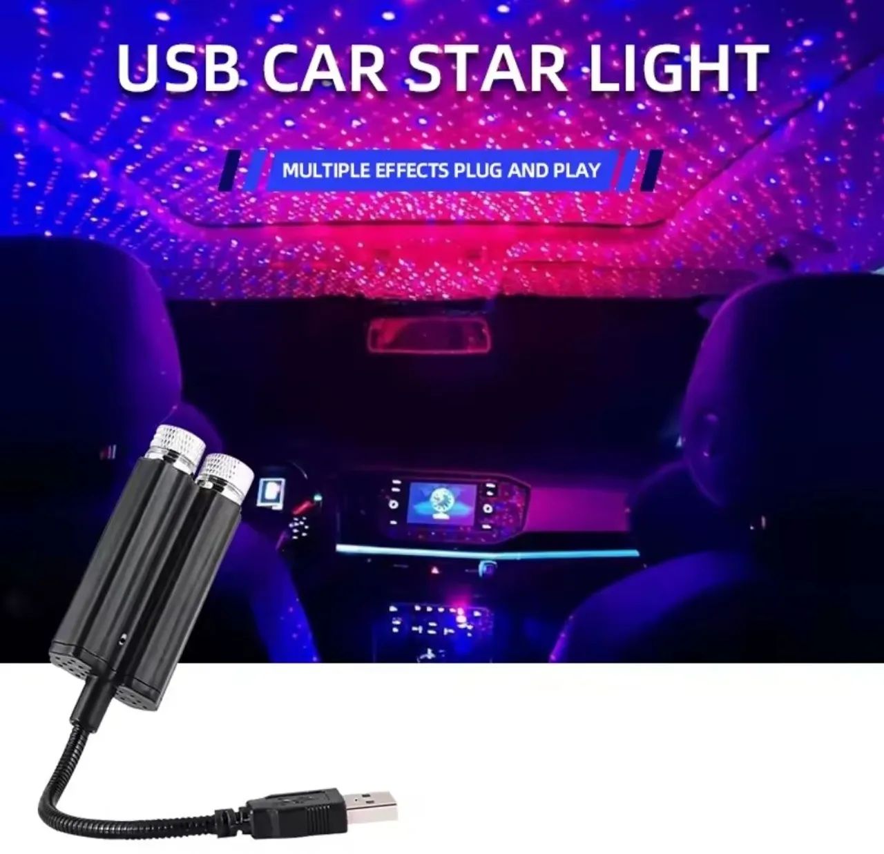 Luminária para interior de veículo usb 360 graus - Foto 5