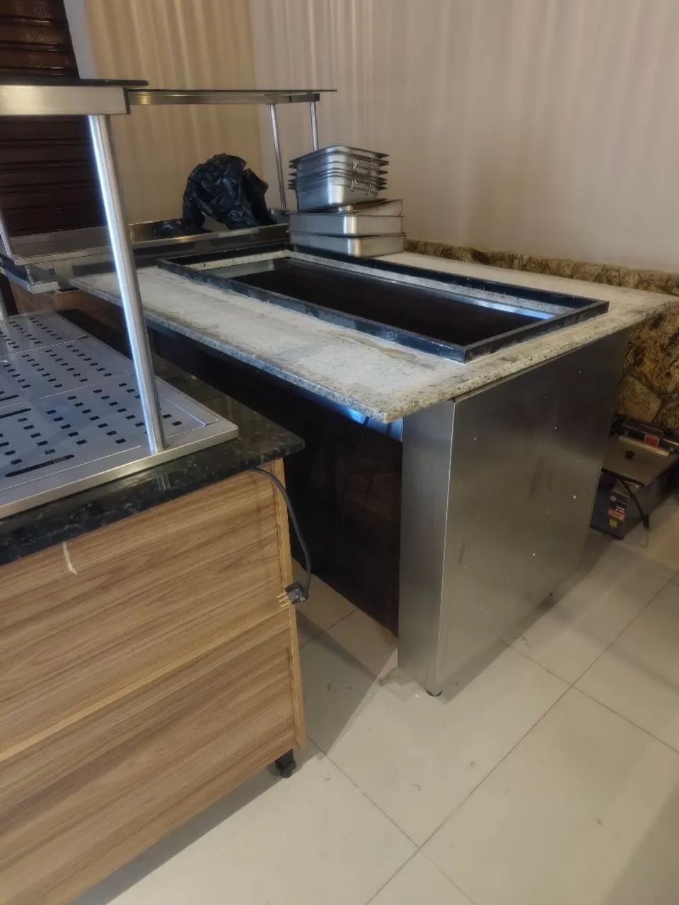 Buffet térmico (ilha) 1,70m 