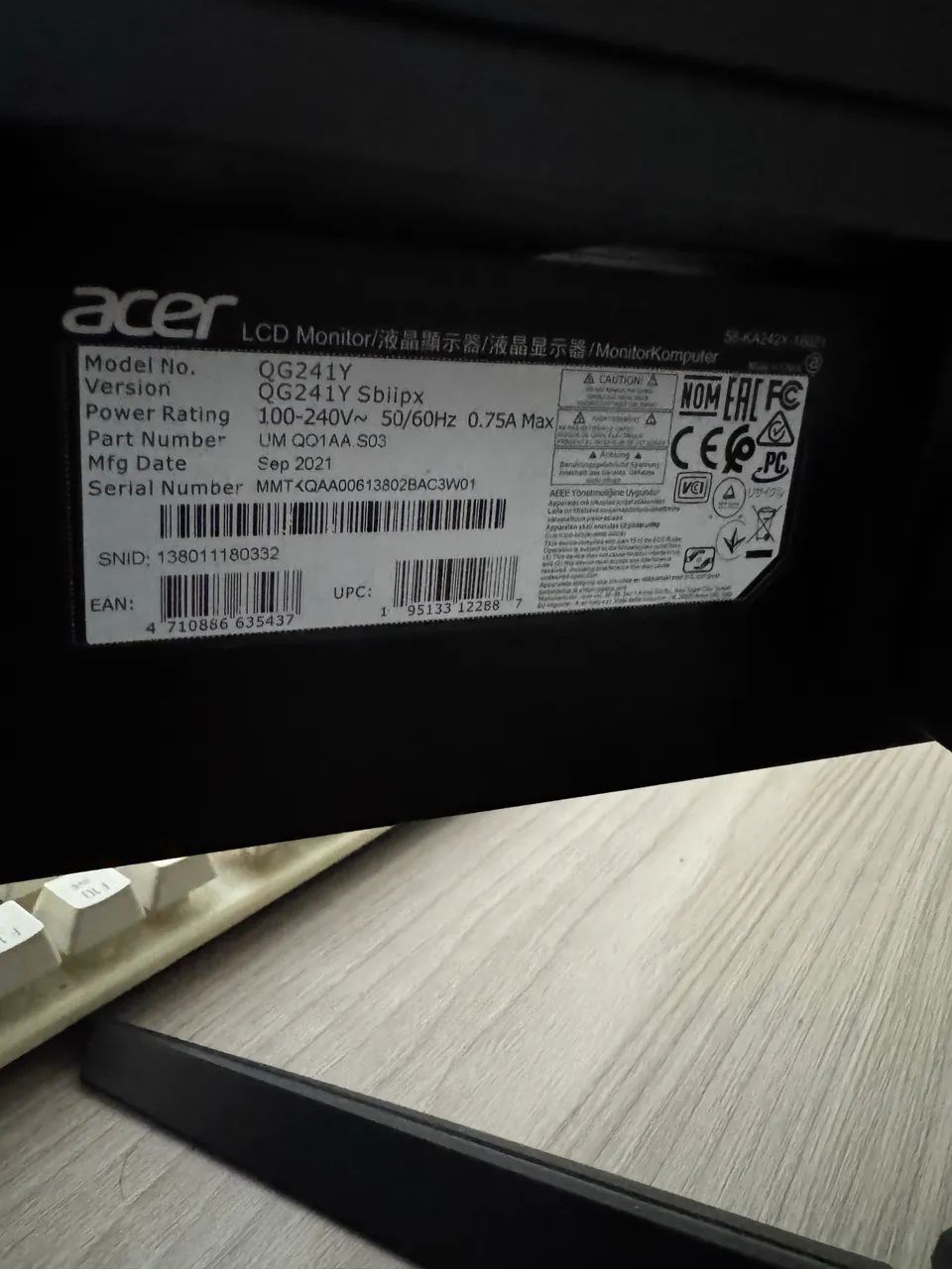 Monitor acer QG241Y - Foto 4