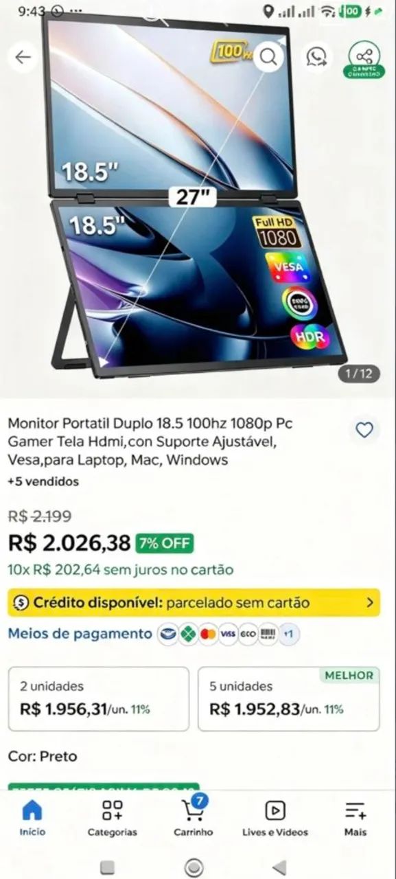 MONITOR DUPLO 18,5 - Foto 2