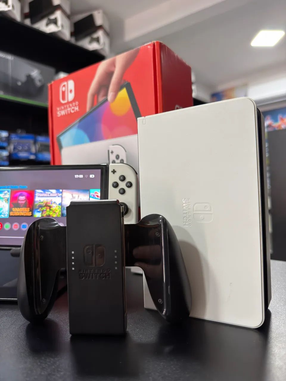 Nintendo Switch Oled Desbloqueado Na Caixa Completo  - Foto 3