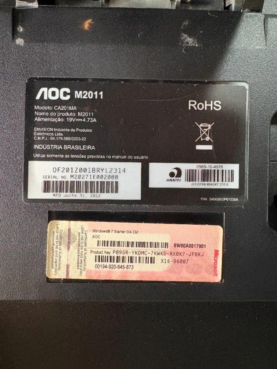 Computador All-in-One AOC M2011 - 8GB RAM + SSD 128GB - Foto 4