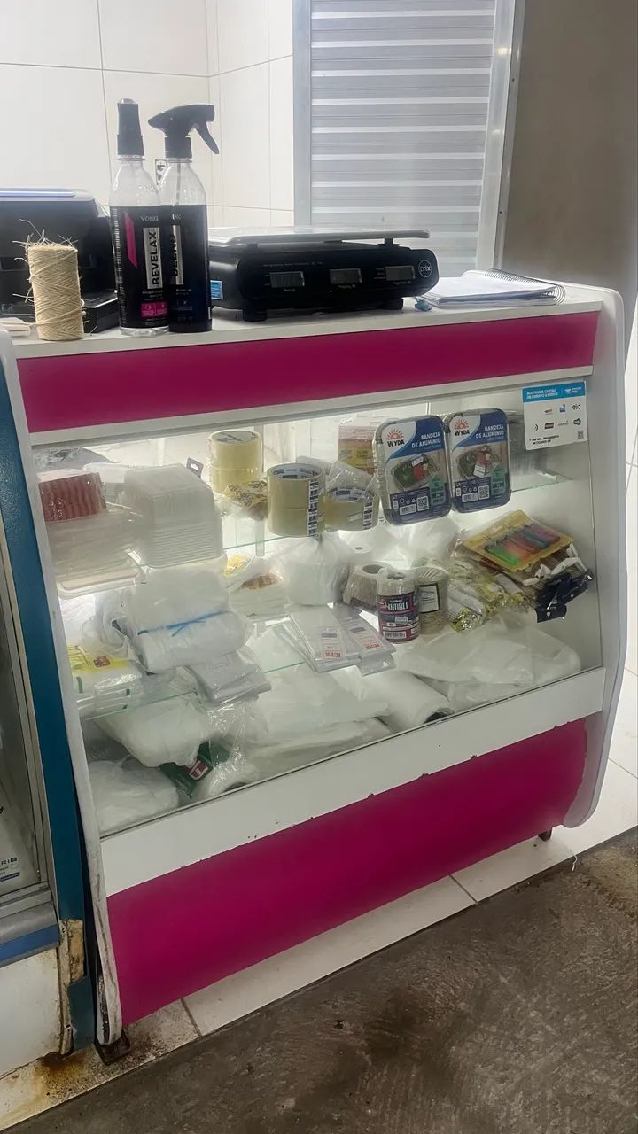 Frizer, balcão expositor e prateleiras de aço à venda  - Foto 3