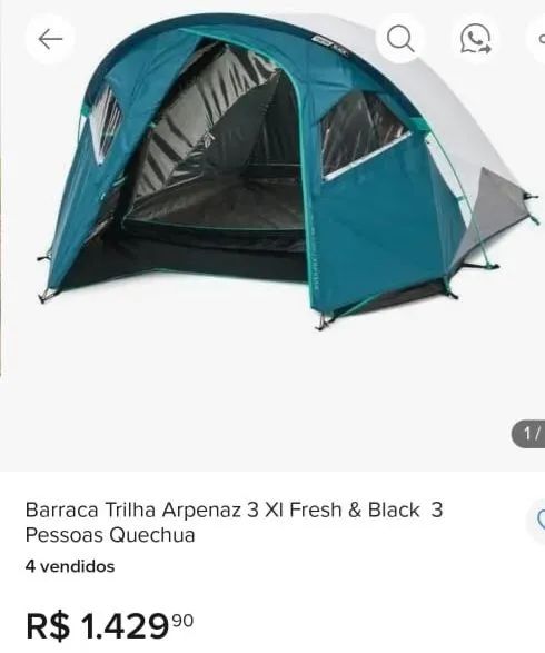 Barraca camping quechua 