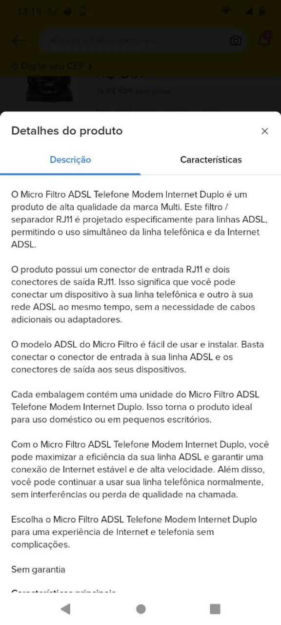 Micro filtro lote whatsapp *