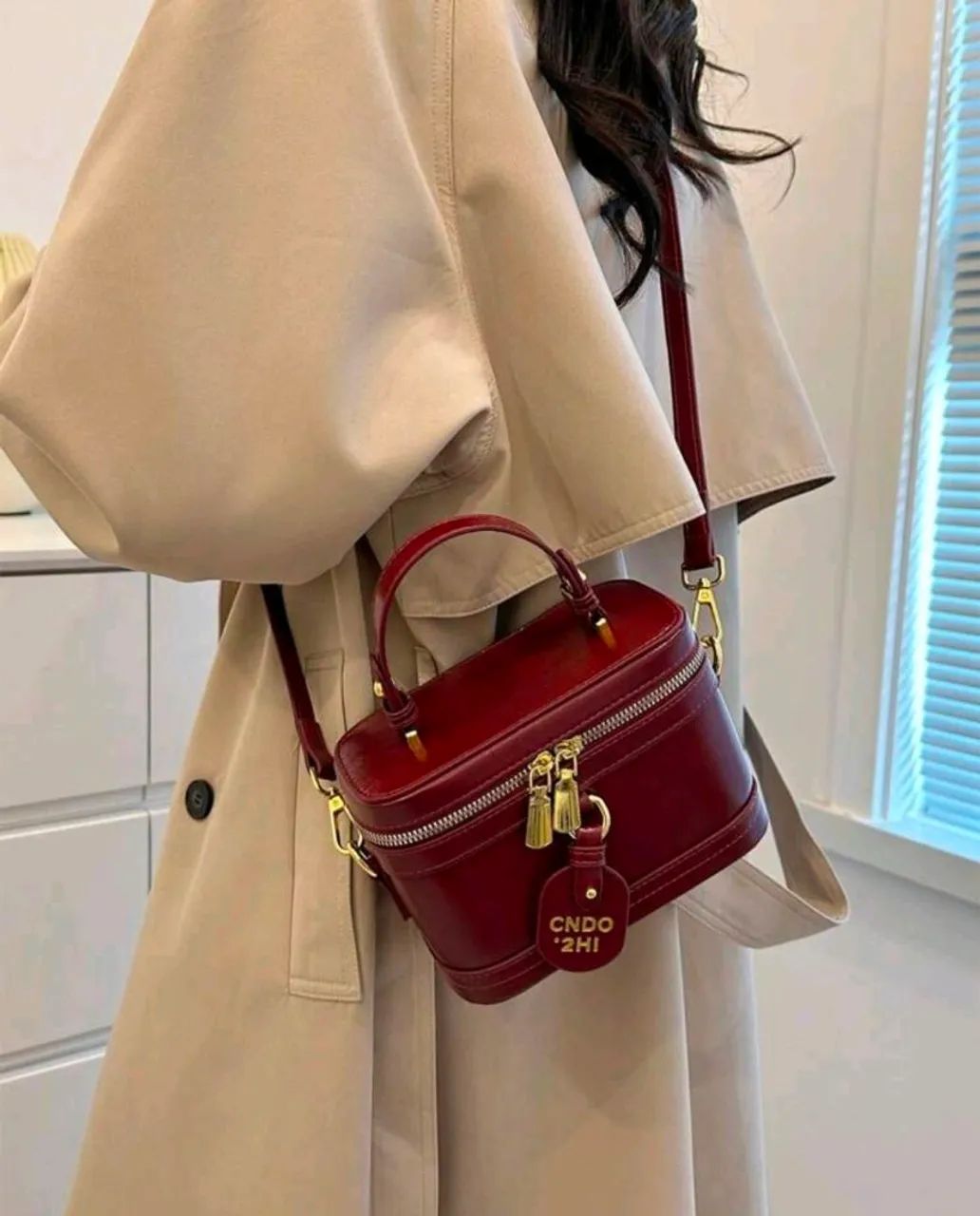 Bolsa tiracolo vinho - Foto 2