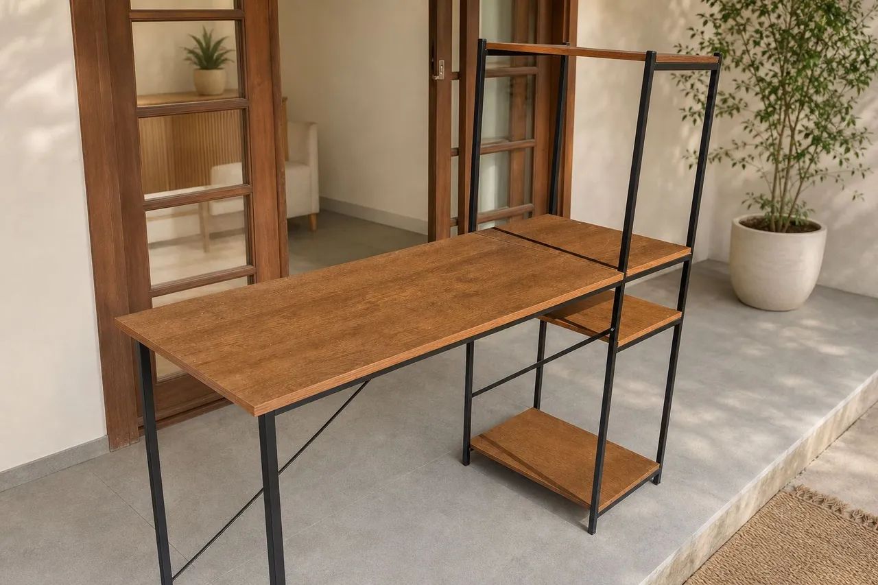 Mesa de escritório estilo industrial  - Foto 3
