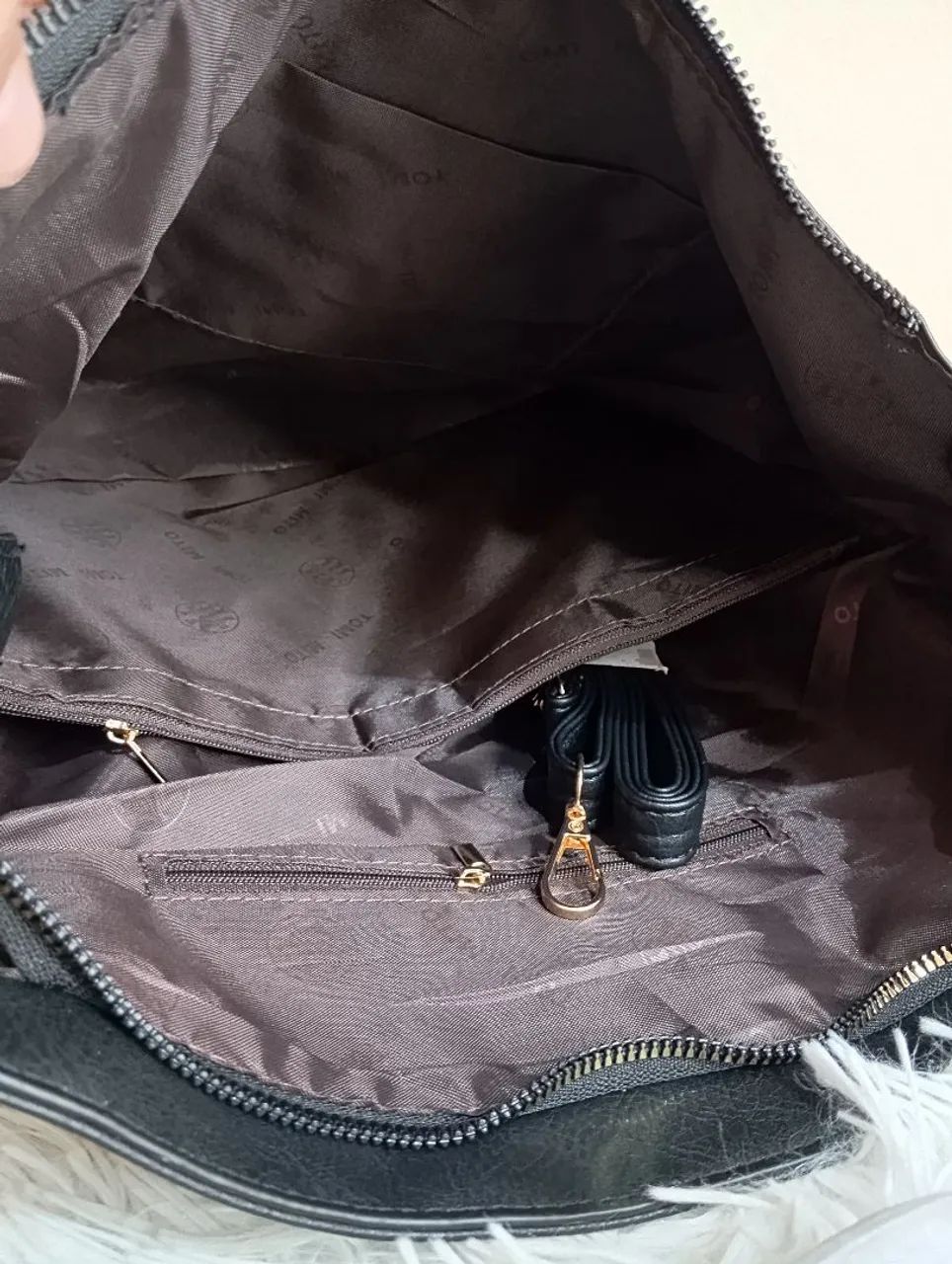 Bolsa Grande Preta com 08 Divisorias Luxo   - Foto 4