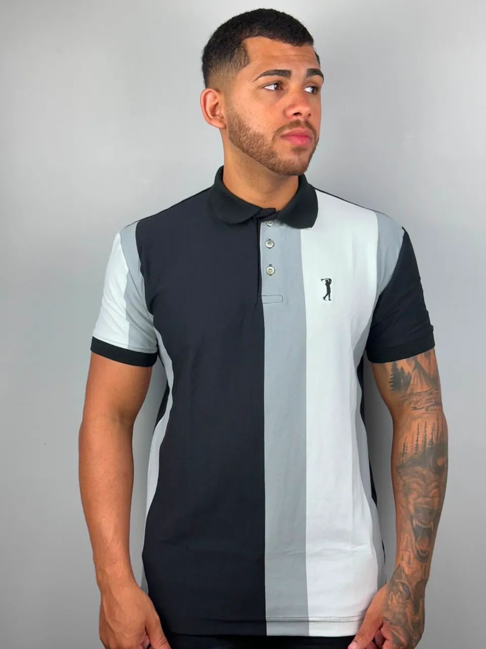 Camisa polo aleatóry listra vertical  - Foto 5