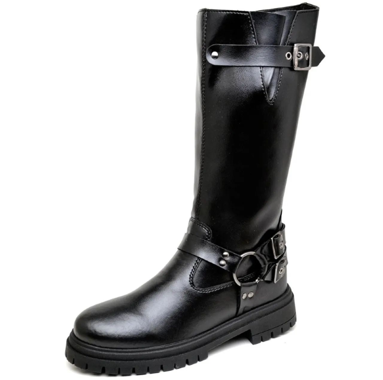 Bota feminina cano alto DUBUY preta  - Foto 3