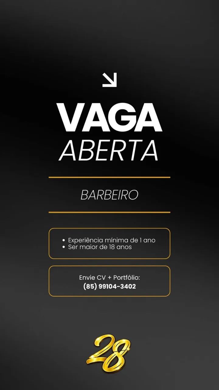 Vaga para barbeiro 