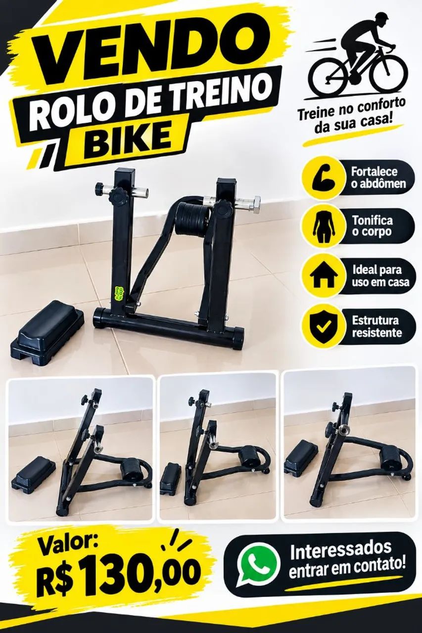 Rolo de treino de bike 