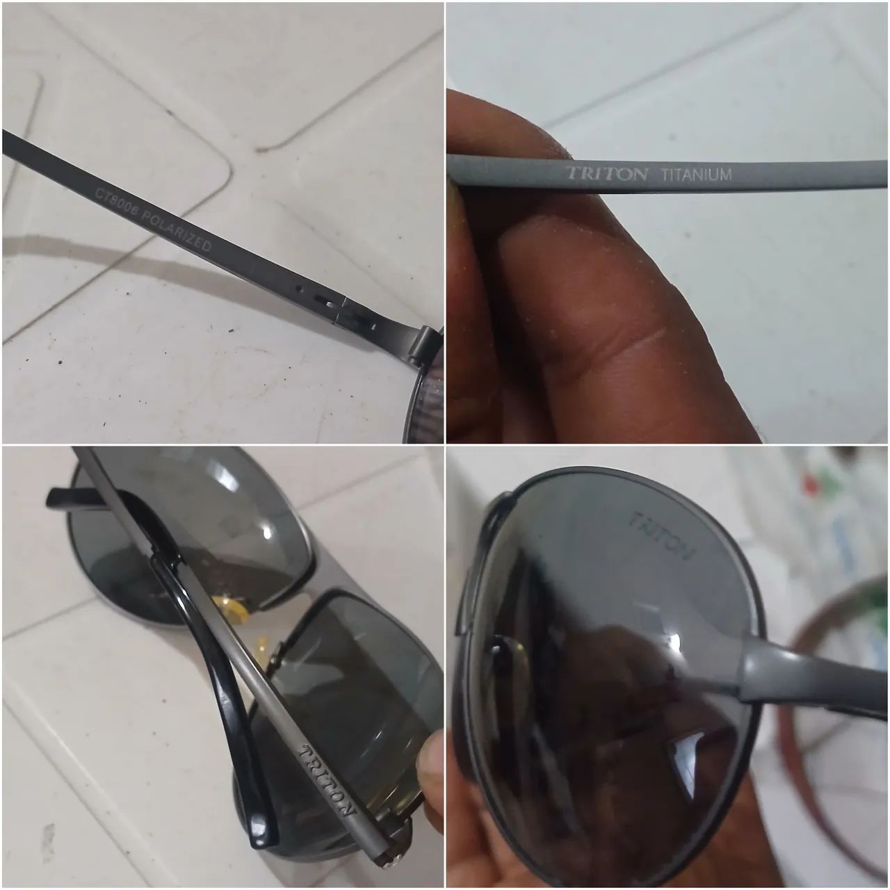 Óculos Triton Titanium lente polarizada em ótimo estado 