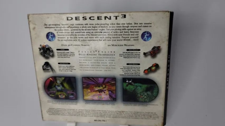 Descent 3 - PC CD-Rom - Clássico sci-fi raríssimo de 1999 - Foto 3