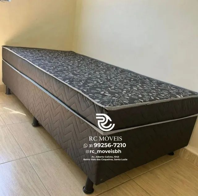 Cama box de solteiro 88x1.88 Molas Ensacadas Acoplado Direto da Fábrica - Foto 5