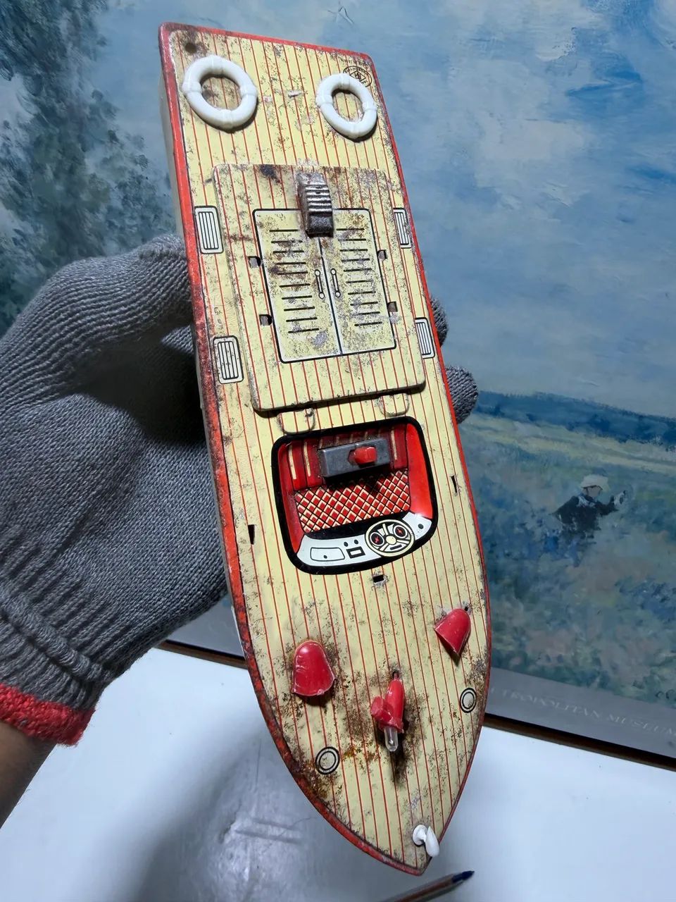 Barco antigo miniatura anos 60