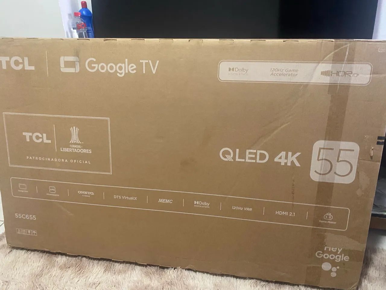 Tv led 55 polegadas TCL 4k Bhuetooth Alexia nova plástico