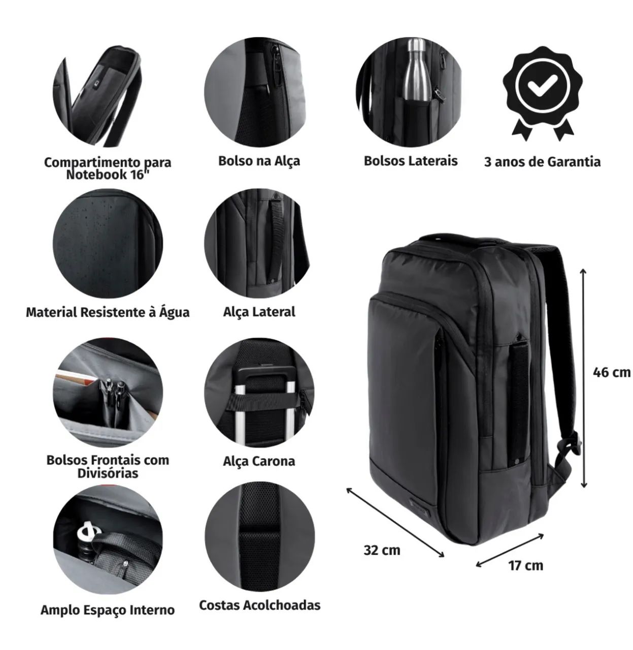 Mochila executiva para notebook - Foto 4
